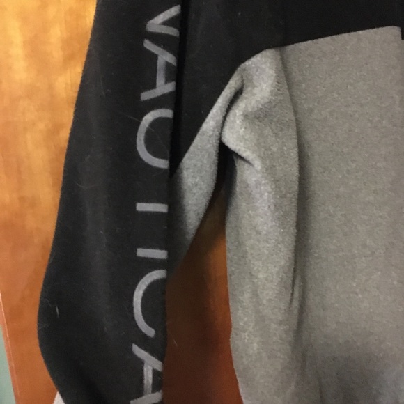 Nautica Men's 1/4 Zip Medium Long Sleeve Fleece Pullover Coat Color Block (T117) - Picture 5 of 7